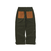 BSRABBIT OPEN 4 POCKET WIDE TRACK PANTS DEEP KHAKI / CORDUROY BROWN